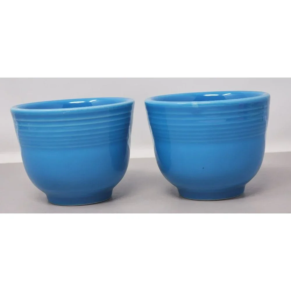 Set Of 5 Homer Laughlin Fiestaware Assorted Colored Ceramic Mugs‎ With Handle